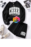 Cheer Mom Sweatshirt and Shorts Set