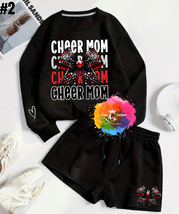 Cheer Mom Sweatshirt and Shorts Set